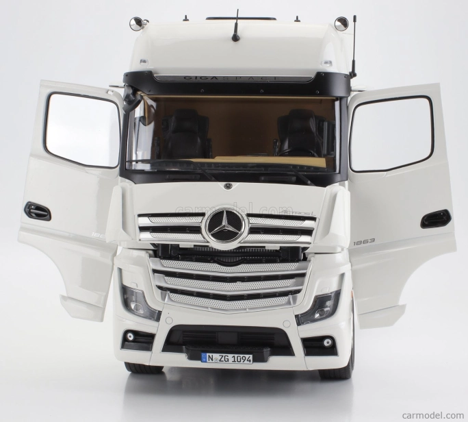Nzg Mercedes benz Actros L 1863 Gigaspace 4x2 Tractor Truck 2-assi 2023 1:18 Bílá