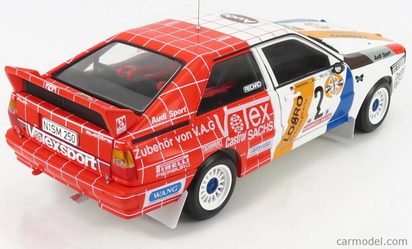Sun-star Audi Quattro A1 N 2 Winner Rally International Avd/sth Hunsruck 1984 H.demuth - W.lux 1:18 Červená Bílá
