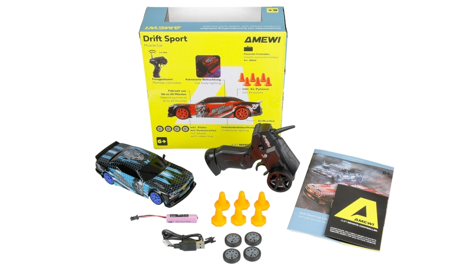 Drift Sport RC Muscle Car 4WD 1:24 RTR modré