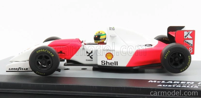 Edicola Mclaren F1 Ford Mp4/8 V8 Team Marlboro N 8 Víťaz GP Austrálie 1993 Ayrton Senna 1:43 Biela červená