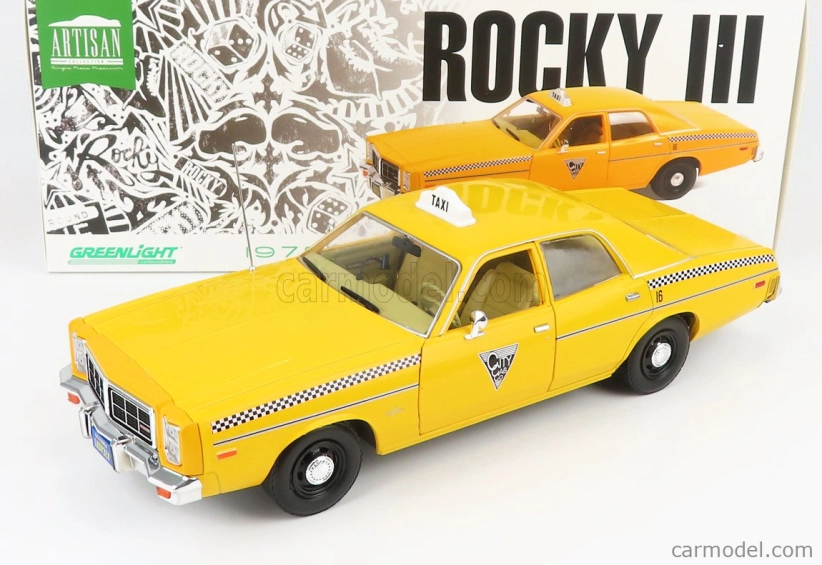 Greenlight Dodge Monaco Taxi City Cab Co 1978 - Rocky Iii Movie 1:18 Žlutá