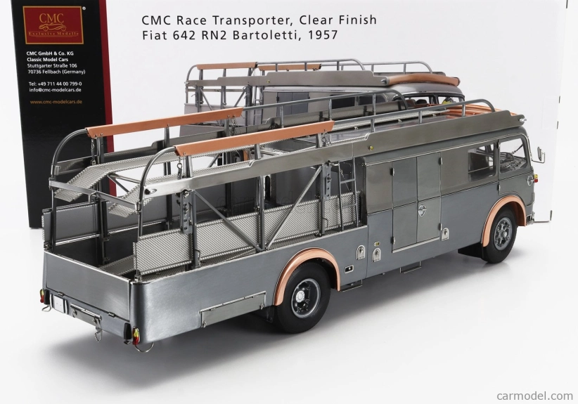 Cmc Fiat 642rn2 Truck Bartoletti F1 Ferrari Car Transporter 1957 1:18 Čirá Povrchová Úprava Šedá