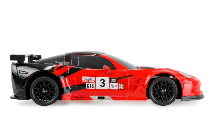 Corvette C6.R RC Drift Car 4WD LED 1:18 RTR licencovaná červená
