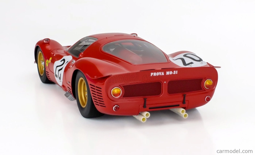 Mitica-r Ferrari 330 P3 4.0l V12 Coupe Ch.0848 Team Ferrari Sefac N 20 24h Le Mans 1966 Ludovico Scarfiotti - Mike Parkes 1:18 Red