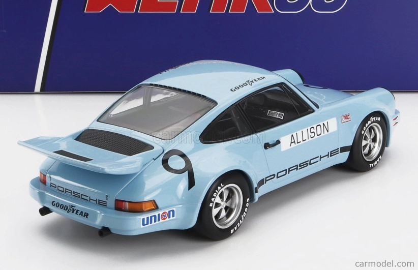 Werk83 Porsche 911 Carrera 3.0 Rsr N 9 Iroc Riverside 1974 Bobby Allison 1:18 Svetlo modrá