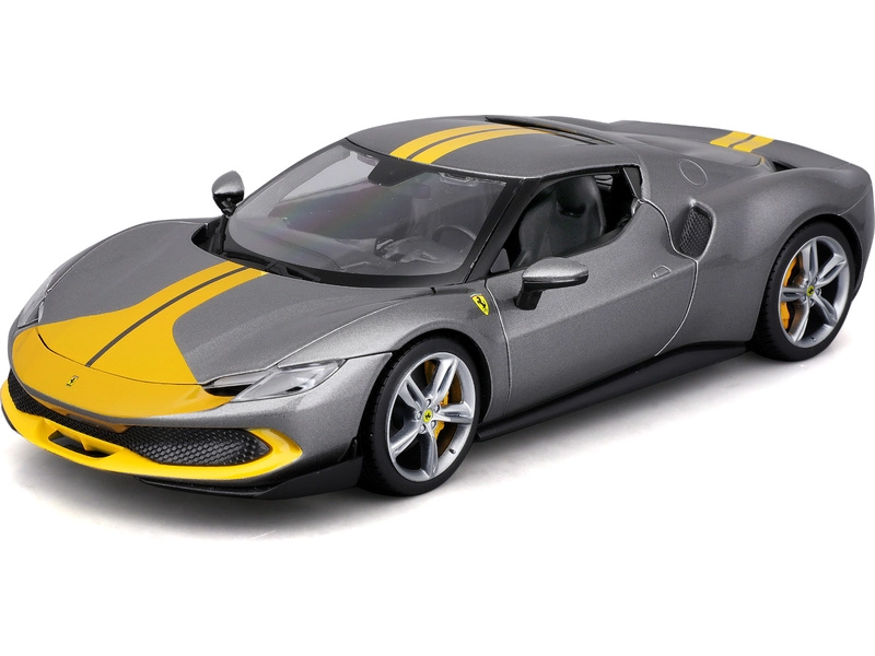 Bburago Ferrari 296 Gtb Assetto Fiorano 2022 1:18 Šedá Žlutá