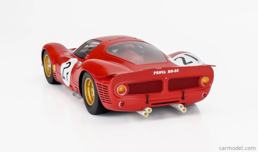 Mitica-r Ferrari 330 P3 4.0l V12 Coupe Ch.0848 Team Ferrari Sefac N 21 24h Le Mans 1966 Lorenzo Bandini - Jean Guichet 1:18 Red
