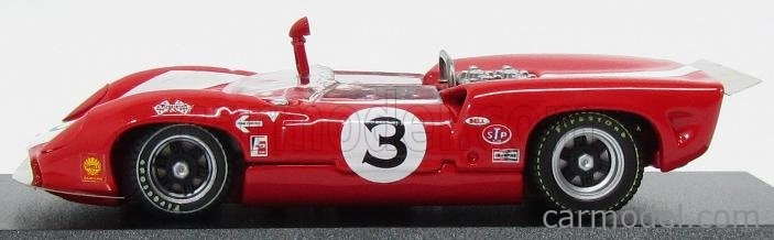 Najlepší model Lola T70 Mk2 Spider N 3 Víťaz Can-am St Jovite 1966 J.surtees 1:43 Červená