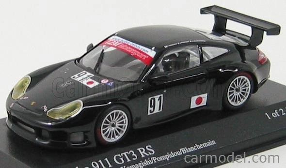 Minichamps Porsche 911 Gt3-rs T2m Motorsport N 91 Essais Du Mans 2005 Yamagishi Pompidou 1:43 Black