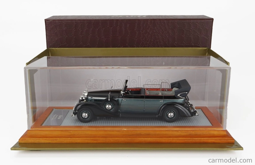 Ilario-model Horch 951a Pullman Original Car Cabriolet Open 1938 1:43 Černá Zelená Met