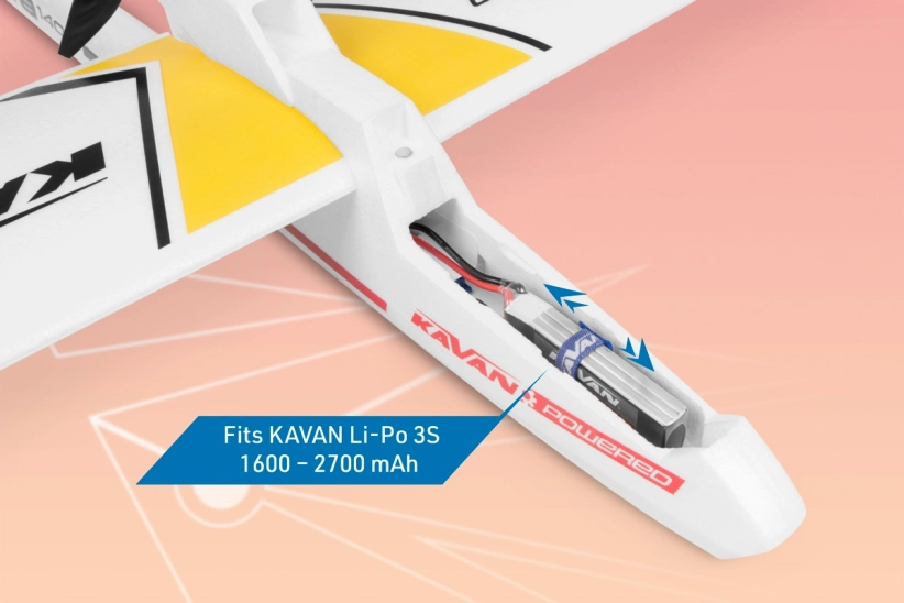 RC letadlo KAVAN Beta 1400 RTF , červená