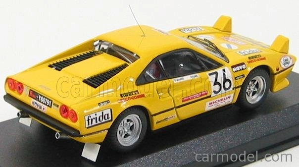 Najlepší model Ferrari 308 Gtb Gr.2 N 36 Rally Monza 1983 Facetti - Artioli 1:43 Yellow