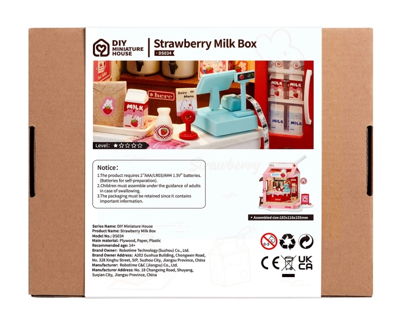 RoboTime miniatura domečku Mléčný bar Strawberry