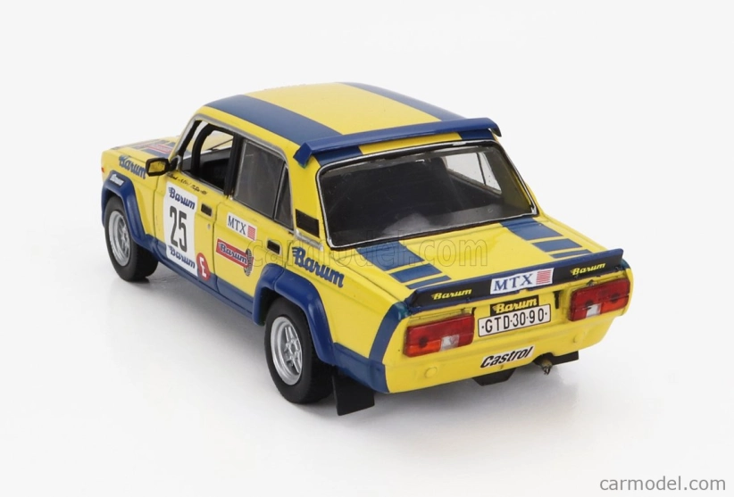 Ixo-models Lada fiat 2105 Mtx (nočná verzia) N 25 Rally Barum 1983 Miroslav Lank - Miloš Tyce 1:43 Žltá Modrá