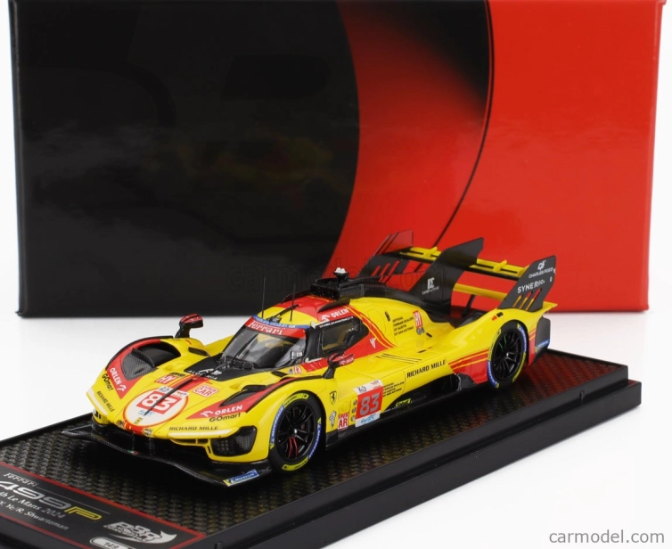 Bbr-models Ferrari 499p 3.0l Turbo V6 Team Af Corse N 83 24h Le Mans 2024 Robert Kubica - Robert Shwartzman - Yifei Ye 1:43 Žltá červená