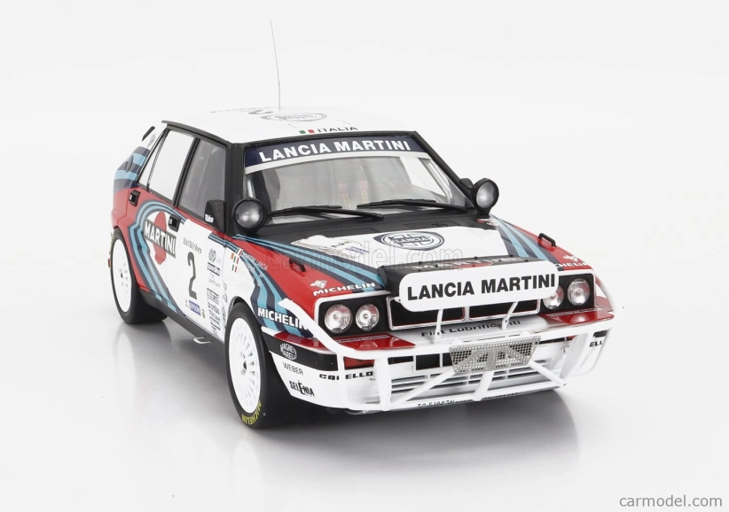 Ixo-models Lancia Delta Integrale 16v Martini (night Version) N 2 Rally Safari 1990 Miki Biasion - Tiziano Siviero 1:18 Bílá Modrá Červená