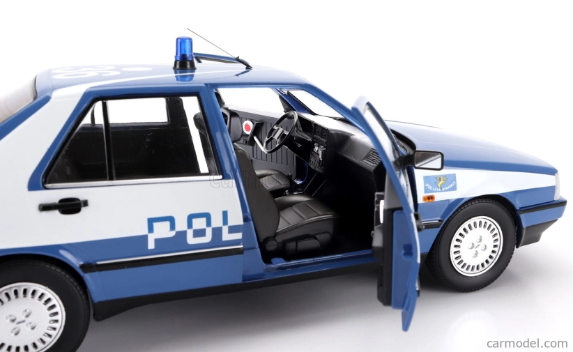 Mitica-diecast Fiat Croma Cht Polizia 1987 Police 1:18 Light Blue White