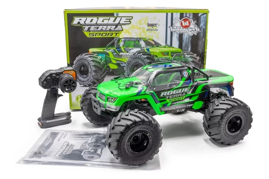 ROGUE TERRA SPORT RTR Brushless Monster Truck 4WD (15 kg servo), zelená + aku a nabíjač