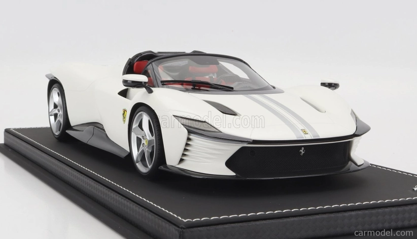 Bbr-models Ferrari Daytona Sp3 Open Roof Icona 2022 - Con Vetrina - S vitrínou 1:18 Bianco Italia - Biela