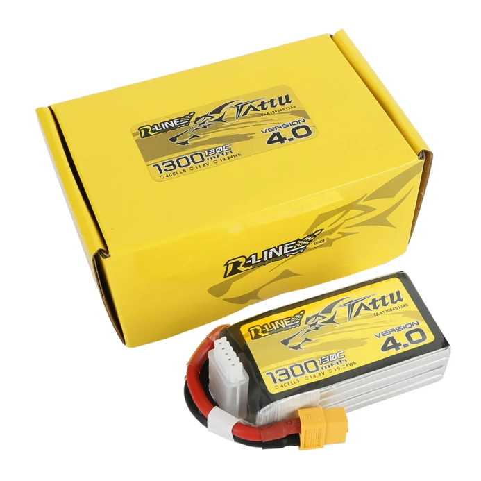 Tattu batéria LiPo R-Line Version 4.0 1300mAh 4S 14.8V 130C XT60 Plug | RCprofi.sk