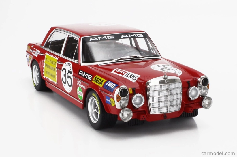 Werk83 Mercedes benz 300 Sel 6.8 Team Mercedes Amg N 35 2nd 24h Spa Francorchamps 1971 Hans Heyer - Clemens Schickentanz 1:18 Red