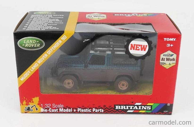 Britains Land rover Land Defender 90 Muddy (dirty Version) 1984 1:32 Blue Met
