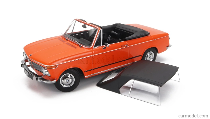BMW 1600-2 Cabriolet 1968 v mierke kk - s odnímateľnou mäkkou strechou 1:18 oranžová