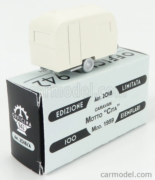 Officina-942 Príves Roulotte Caravan Motto Cita 1959 1:76 Ivory