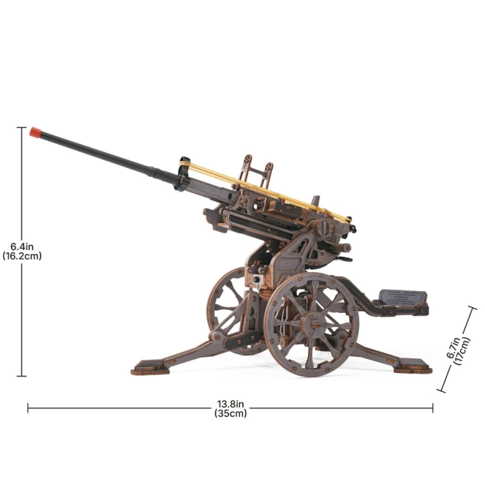 RoboTime 3D dřevěná mechanická skládačka Protiletadlové dělo