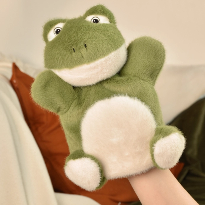 Doudou Histoire d´Ours Plyšový maňásek Žabka zelená 24 cm