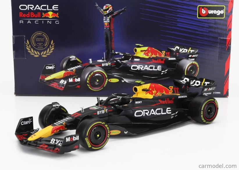 Bburago Red bull F1 Rb19 Team Oracle Red Bull Racing N 11 Season 2023 Sergio Perez 1:24 matná modrá žltá červená