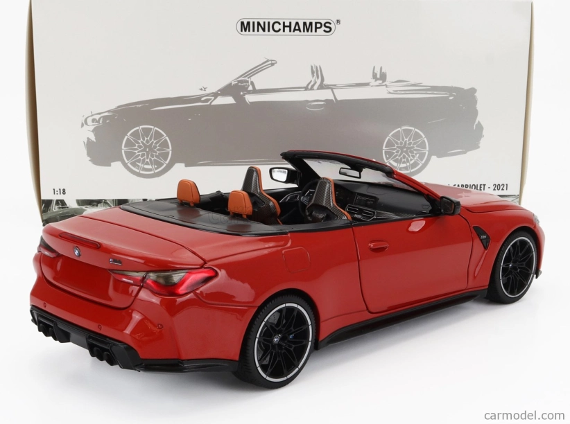 Minichamps BMW radu 4 M4 (g83) Cabriolet 2020 1:18 červená