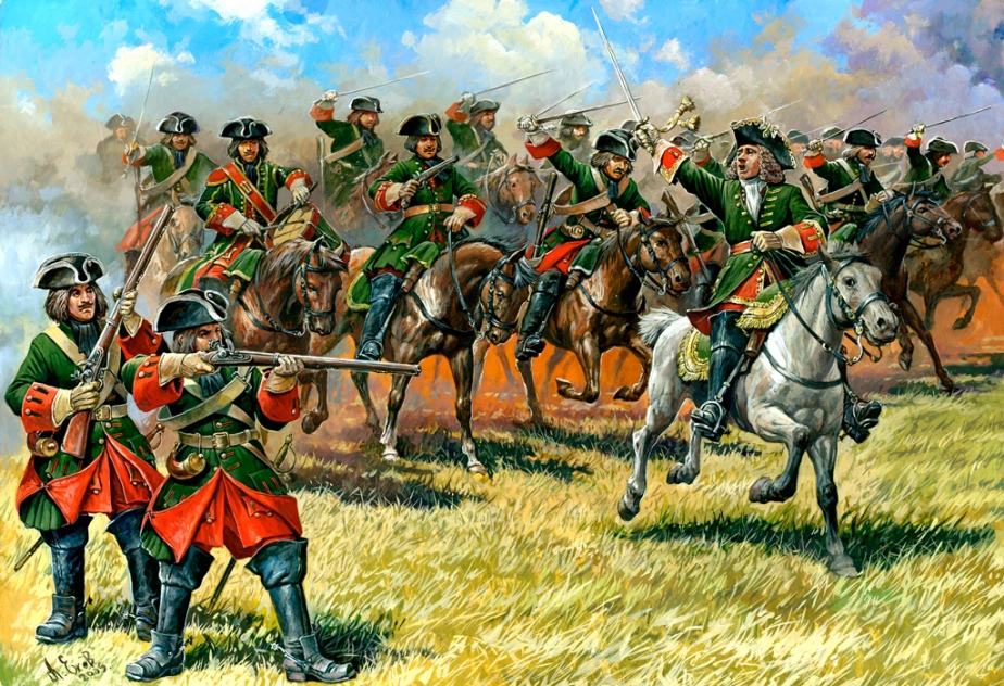 Zvezda figurky Dragoons of Peter the Great (1:72)