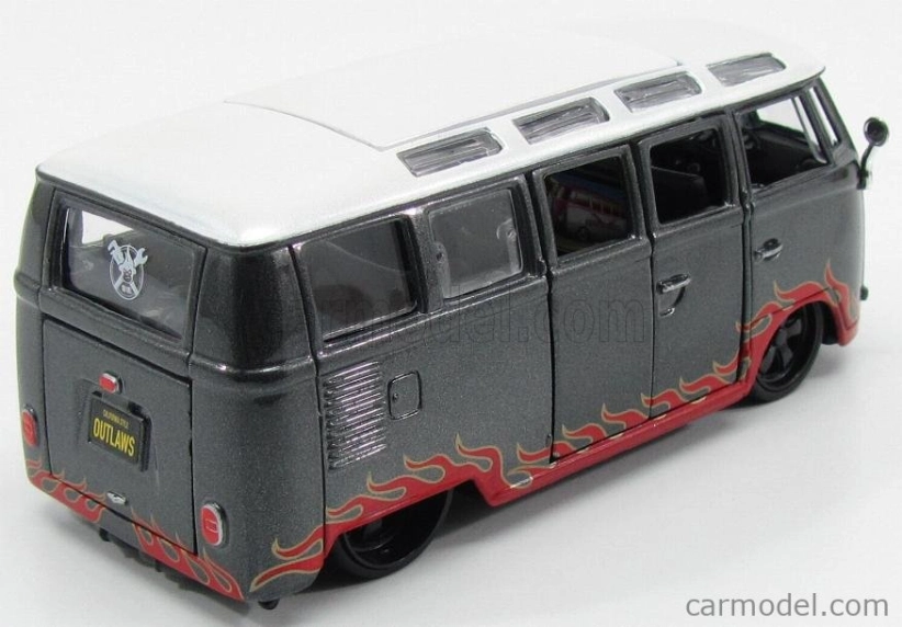 Maisto Volkswagen T1 Samba Minibus Custom 1967 1:25 Grey Met White