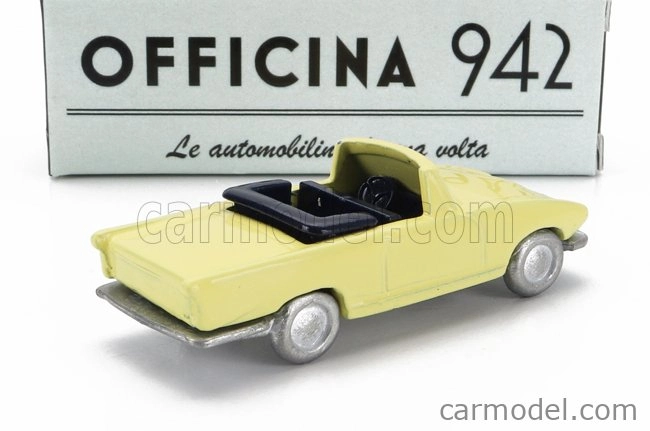 Officina-942 Fiat 1200 Spider Carrozzeria Ghia Cabriolet Otvorený 1958 1:76 Žltá