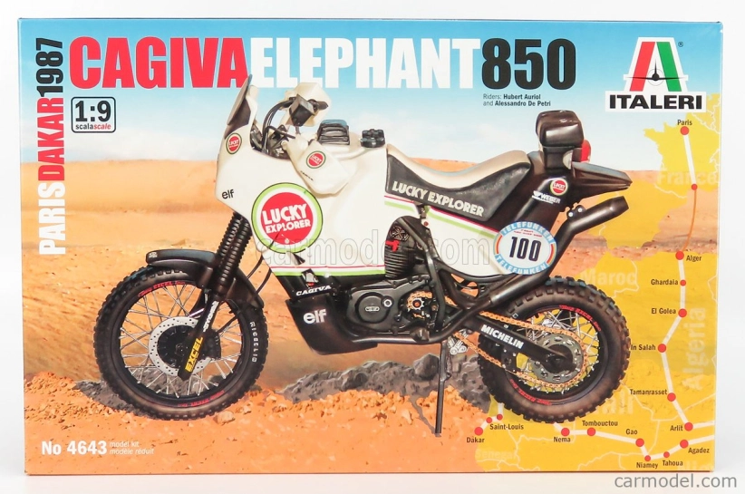 Italeri Cagiva Elephant 850 Rally Paríž-dakar 1987 H.auriol - A.de Petri 1:9 /