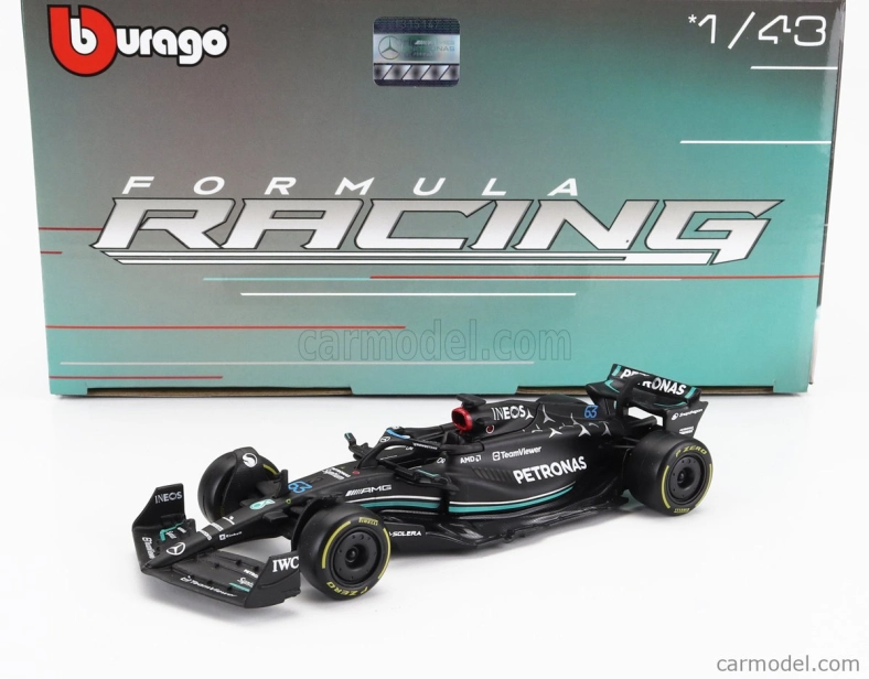 Bburago Mercedes gp Set F1 4x W14 Team Mercedes-amg Petronas Formula One N 44 Season 2023 Lewis Hamilton - N 63 Season 2023 George Russell - W13 N 44 Season 2022 Lewis Hamilton – W12 N 44 Season 2021 Lewis Hamilton 1:43 matná čierna strieborná