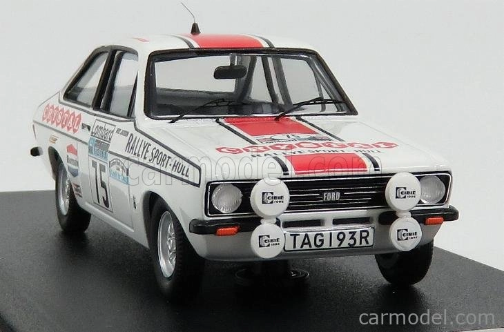 Trofeu Ford england Escort Mkii N 75 Rac Rally 1977 M.jackson - S.howard 1:43 Bílá Červená