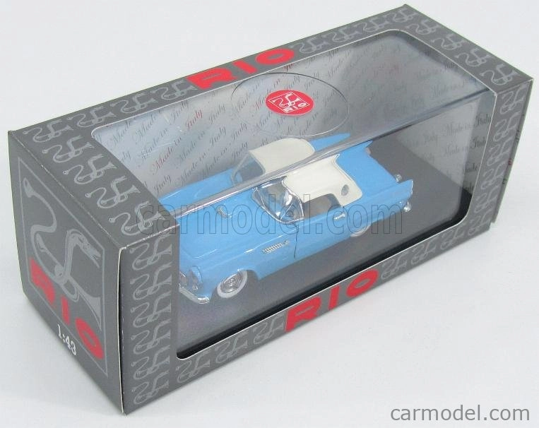 Rio-models Ford usa Thunderbird Spider Soft-top 1956 1:43 Light Blue White