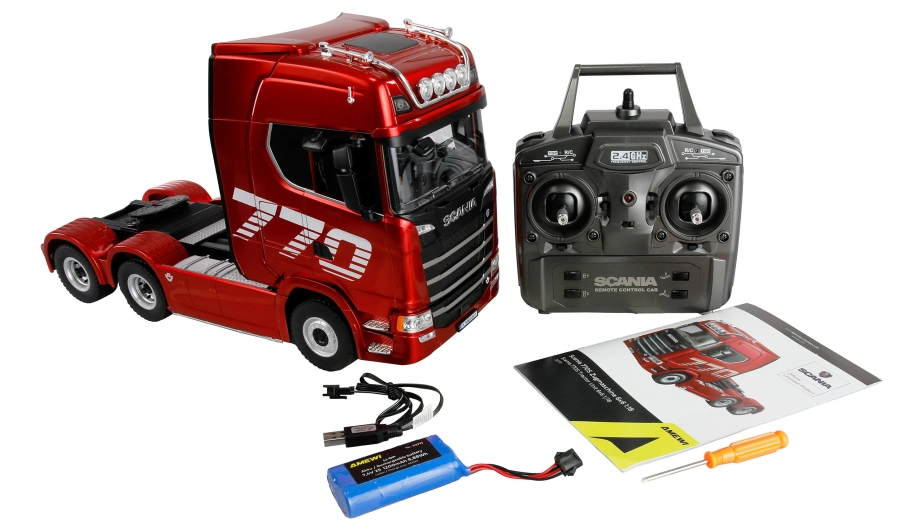 RC ťahač Scania 770 6x4 1:18 RTR, červená