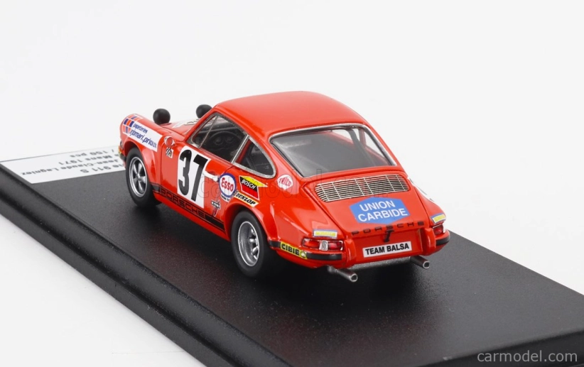 Trofeu Porsche 911s 2.4l Coupe Team P.mauroy N 37 24h Le Mans 1971 Pierre Mauroy - Jean Claude Lagniez 1:43 Orange