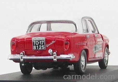 Rio-models Alfa romeo Giulietta Servizio Marmitte Abarth 1957 1:43 Červená Bílá