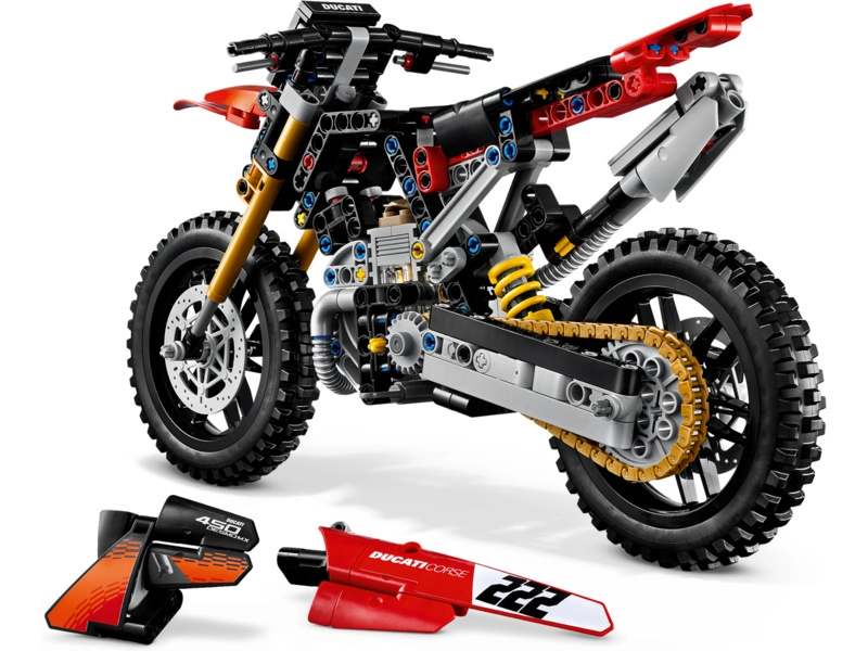 LEGO Technic – Motocykel Ducati Desmo450 MX Factory