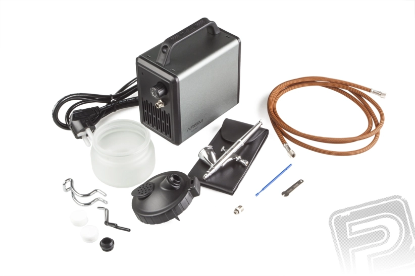 Štartovacia súprava pre pištoľ MAX-3 (0,3 mm tryska), kompresor Arism Mini a čistiaci box