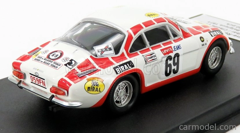 Trofeu Renault Alpine A110 N 69 Tour De Belgique 1971 H.delbar - C.collaer 1:43 Bílá Červená