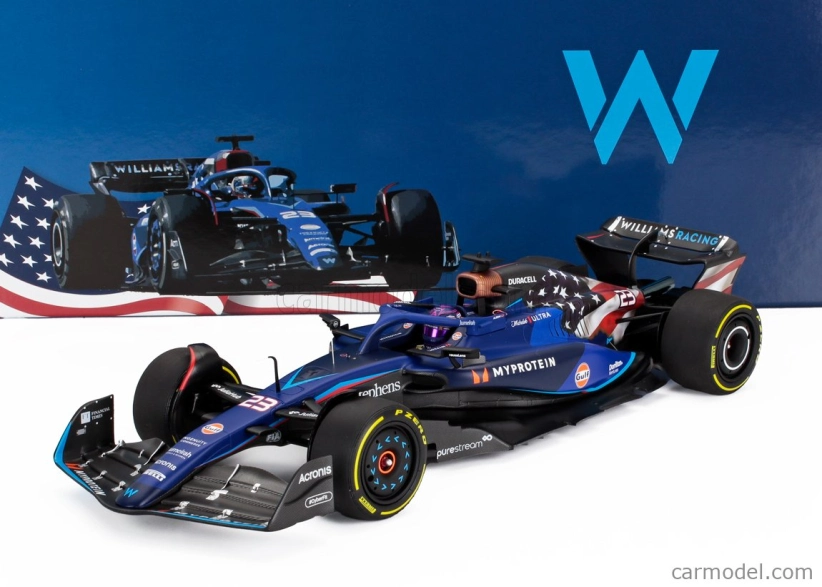 Minichamps Williams F1 Fw45 Team Williams Racing Gulf N 23 Austin Usa Gp 2023 Alexander Albon 1:18 Modrá čierna