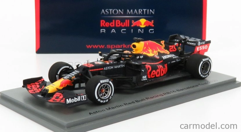 Spark-model Red bull F1 Rb16 Honda Team Aston Martin N 23 Test 2020 A.albon 1:43 Matná Modrá Červená Žlutá