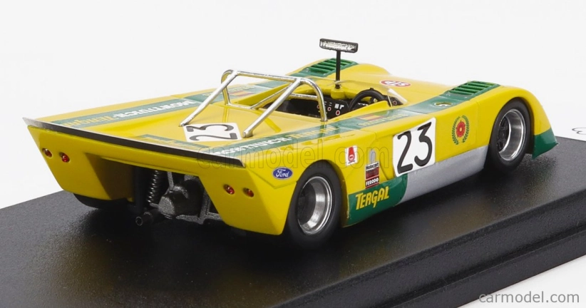 Trofeu Chevron B21 Fvc Cosworth N 23 Rally Vila Real 1972 Paco Josa 1:43 Žlutá Zelená