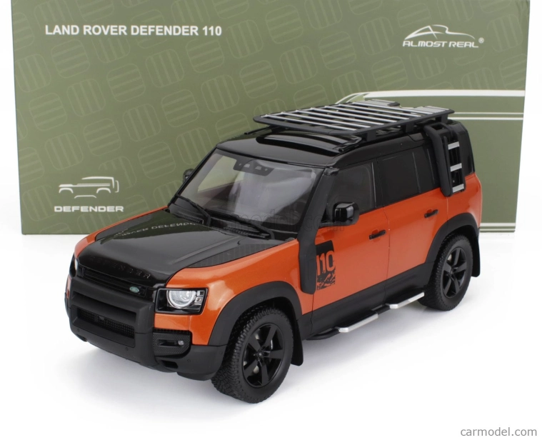 Takmer skutočný Land rover New Defender 110 2020 1:18 Orange Black