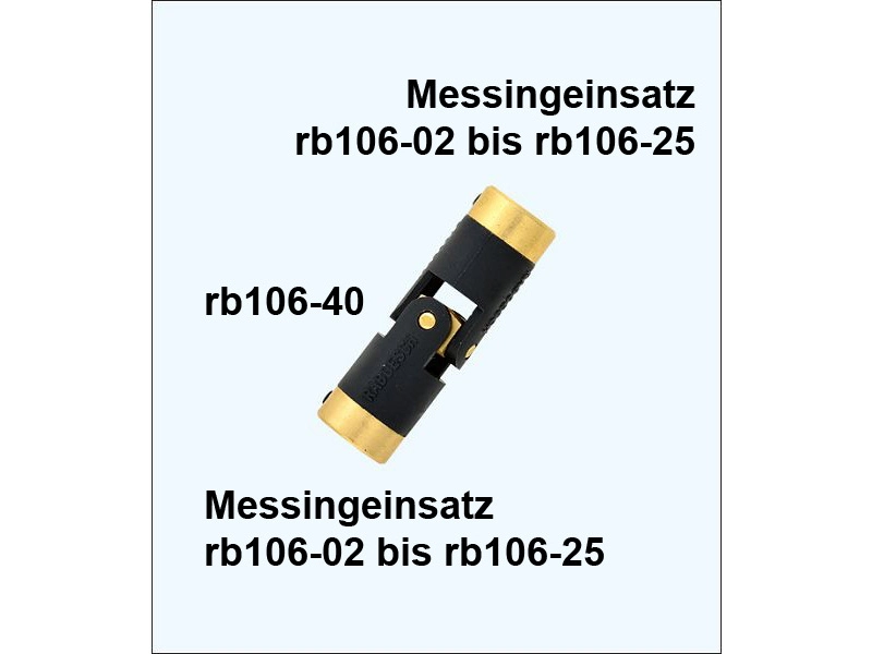 Spojovacia vložka Raboesch 106-40 mosadz 1/4"